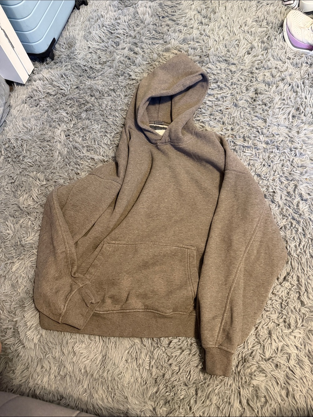 Abercrombie Men's Brown Hooded Pullover Sweatshirt